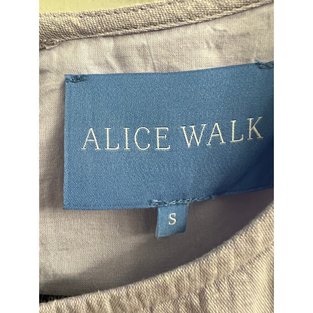 Alice Walk Linen Cotton Tiered Flowy Short Sleeve Short Dress, lilac Lavender S - Picture 7 of 7